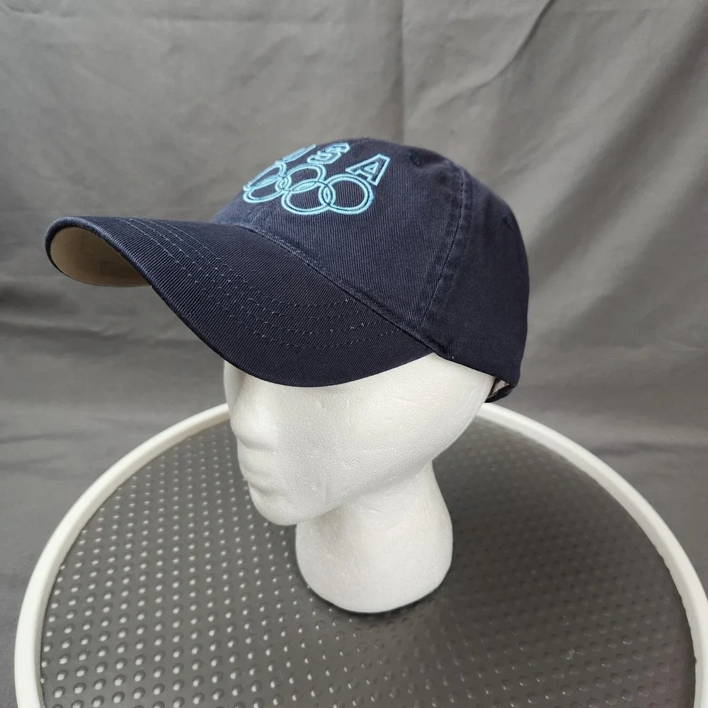 Team USA‎ Hat Cap Strap Back Mens Olympic Rings Embroidered Dad Hat Sample New